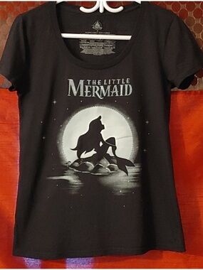 Disney The Little Mermaid Silhouette Black T-Shirt